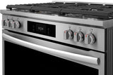 Frigidaire Gallery 36" Slide-In Dual-Fuel Range with Total Convection &amp; Air Fry, 6 Burners, 4.6 Cu. Ft., Smudge-Proof Stainless Steel - GCFD3661AF