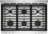 Frigidaire Gallery 36" Slide-In Dual-Fuel Range with Total Convection &amp; Air Fry, 6 Burners, 4.6 Cu. Ft., Smudge-Proof Stainless Steel - GCFD3661AF