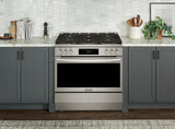 Frigidaire Gallery 36" Slide-In Dual-Fuel Range with Total Convection &amp; Air Fry, 6 Burners, 4.6 Cu. Ft., Smudge-Proof Stainless Steel - GCFD3661AF