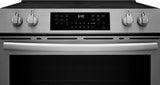 Frigidaire Gallery 30" Front Control Freestanding Electric Range with Total Convection &amp; Air Fry, 5.3 Cu. Ft., Smudge-Proof Stainless Steel - GCFE3059BF