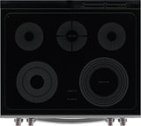 Frigidaire Gallery 30" Front Control Freestanding Electric Range with Total Convection &amp; Air Fry, 5.3 Cu. Ft., Smudge-Proof Stainless Steel - GCFE3059BF