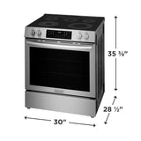 Frigidaire Gallery 30" Front Control Freestanding Electric Range with Total Convection &amp; Air Fry, 5.3 Cu. Ft., Smudge-Proof Stainless Steel - GCFE3059BF