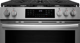 Frigidaire Gallery 30" Front Control Freestanding Gas Range with Total Convection &amp; Air Fry, 5.1 Cu. Ft., Smudge-Proof Stainless Steel - GCFG3059BF