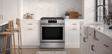Frigidaire Gallery 30" Front Control Freestanding Gas Range with Total Convection &amp; Air Fry, 5.1 Cu. Ft., Smudge-Proof Stainless Steel - GCFG3059BF