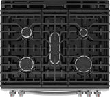 Frigidaire Gallery 30" Front Control Freestanding Gas Range with Total Convection &amp; Air Fry, 5.1 Cu. Ft., Smudge-Proof Stainless Steel - GCFG3059BF