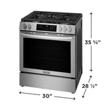 Frigidaire Gallery 30" Front Control Freestanding Gas Range with Total Convection &amp; Air Fry, 5.1 Cu. Ft., Smudge-Proof Stainless Steel - GCFG3059BF