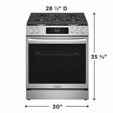 Frigidaire Gallery 30" Front Control Gas Range with Stone-Baked Pizza