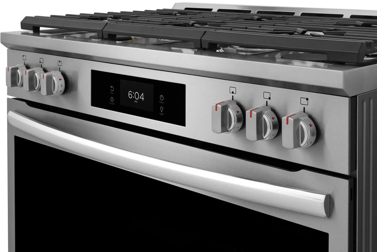 Frigidaire Gallery 36" Freestanding Gas Range with Total Convection &amp; Air Fry, 6 Burners, 4.6 Cu. Ft., Smudge-Proof Stainless Steel - GCFG3661AF
