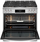 Frigidaire Gallery 36" Freestanding Gas Range with Total Convection &amp; Air Fry, 6 Burners, 4.6 Cu. Ft., Smudge-Proof Stainless Steel - GCFG3661AF