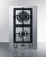 12" Wide 2-burner Gas Cooktop In Stainless Steel - (GCJ2SS) - SUMMIT