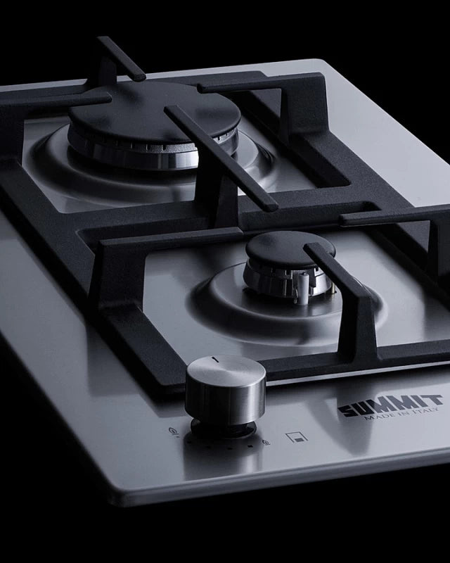 12" Wide 2-burner Gas Cooktop In Stainless Steel - (GCJ2SS) - SUMMIT