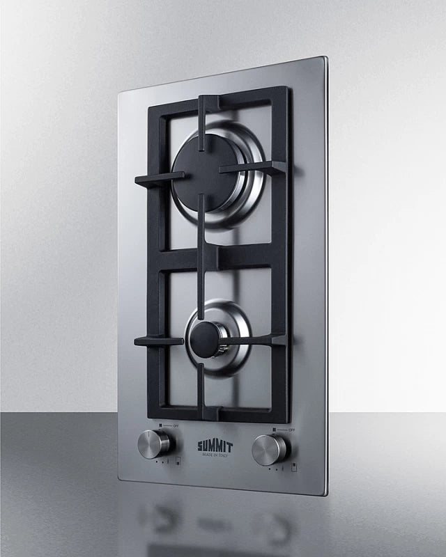 12" Wide 2-burner Gas Cooktop In Stainless Steel - (GCJ2SS) - SUMMIT