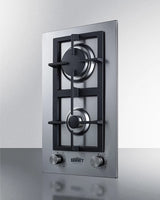 12" Wide 2-burner Gas Cooktop In Stainless Steel - (GCJ2SS) - SUMMIT
