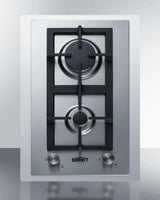 15" Wide 2-burner Propane Gas Cooktop In Stainless Steel - (GCJ2SSLPTK15)