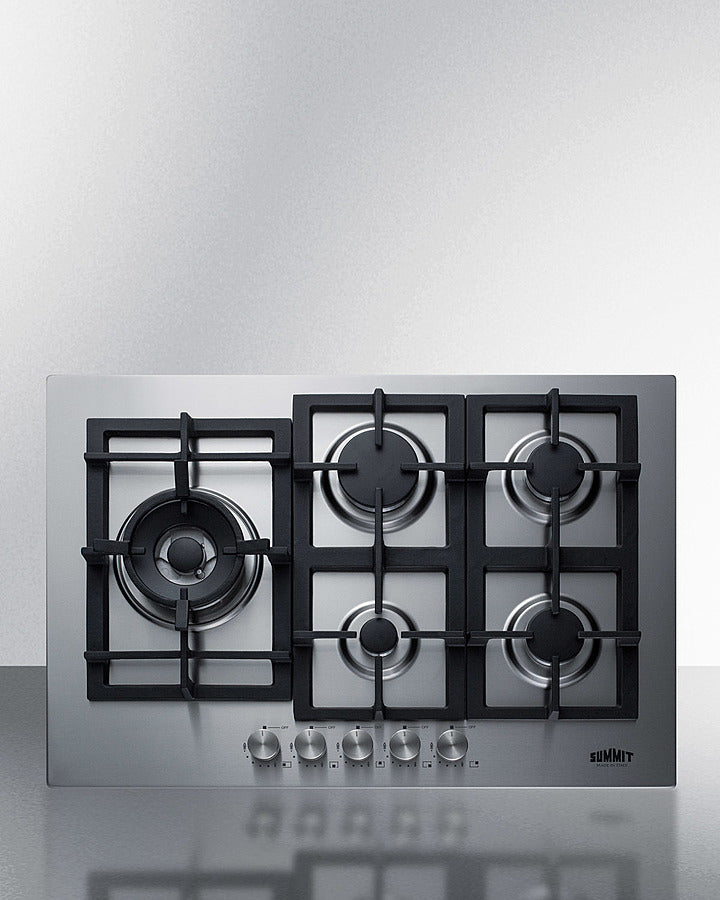 30" Wide 5-burner Gas Cooktop In Stainless Steel - (GCJ5SS)