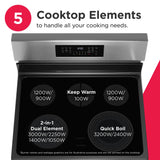 Frigidaire Gallery 30" Rear Control Electric Range with Air Fry – 5.3 Cu. Ft. Total Convection, Smudge-Proof Stainless Steel