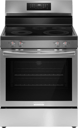Frigidaire Gallery 30" Rear Control Electric Range with Air Fry – 5.3 Cu. Ft. Total Convection, Smudge-Proof Stainless Steel