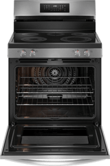 Frigidaire Gallery 30" Rear Control Electric Range with Air Fry – 5.3 Cu. Ft. Total Convection, Smudge-Proof Stainless Steel