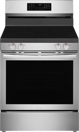 Frigidaire Gallery GCRE3070BF 30-inch electric range, front view