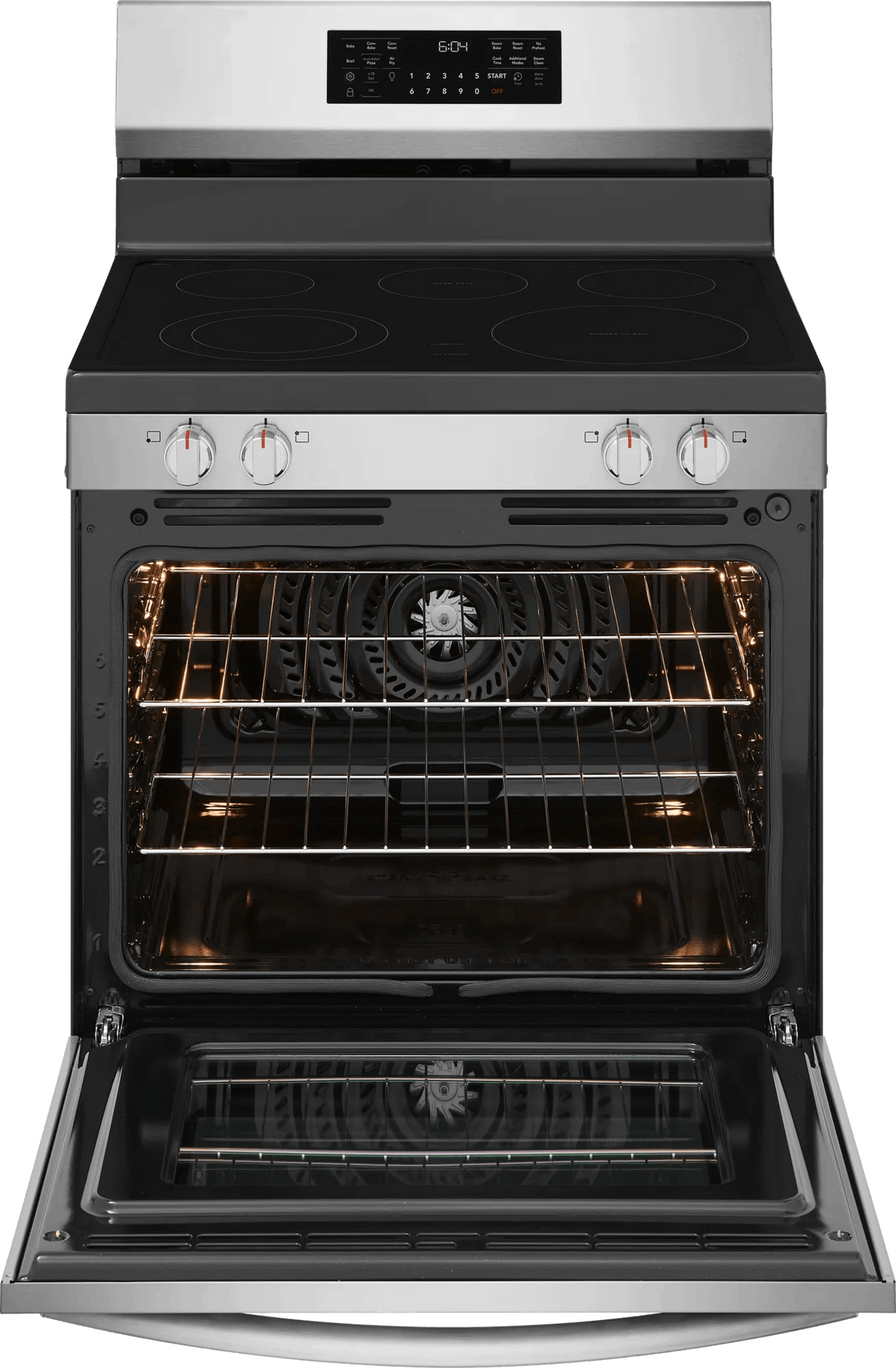 Frigidaire Gallery GCRE3070BF oven with accessories