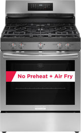 Frigidaire Gallery 30" Freestanding Gas Range with Total Convection &amp; Air Fry, 5.1 Cu. Ft., Stainless Steel - GCRG3059BF