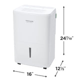 Frigidaire Gallery 2-in-1 50-Pint Smart Wi-Fi Dehumidifier with Built-In Allergy Filter, Energy Star, White