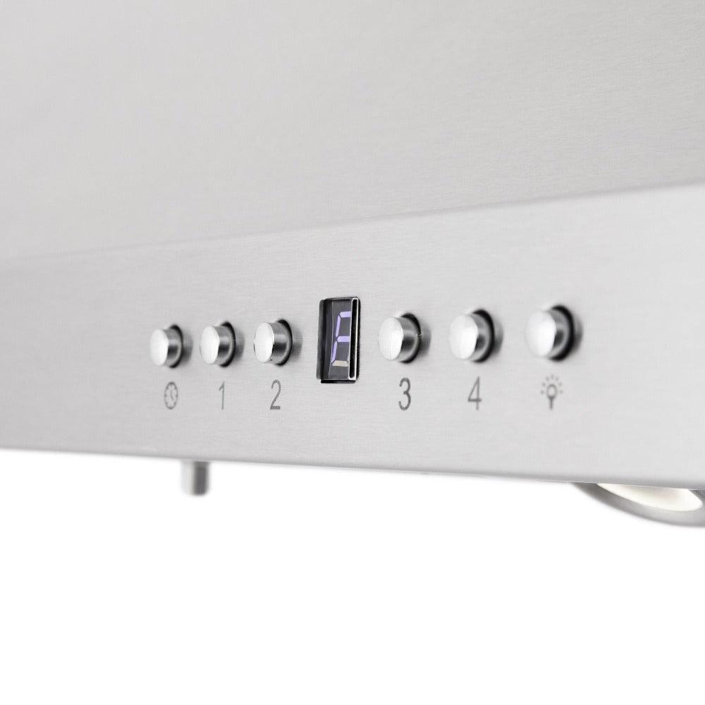 ZLINE 30 in. CrownSound™ Ducted Vent Island Mount Range Hood in Stainless Steel with Built-in Bluetooth Speakers (GL1iCRN-BT-30) - (GL1ICRNBT30) -
