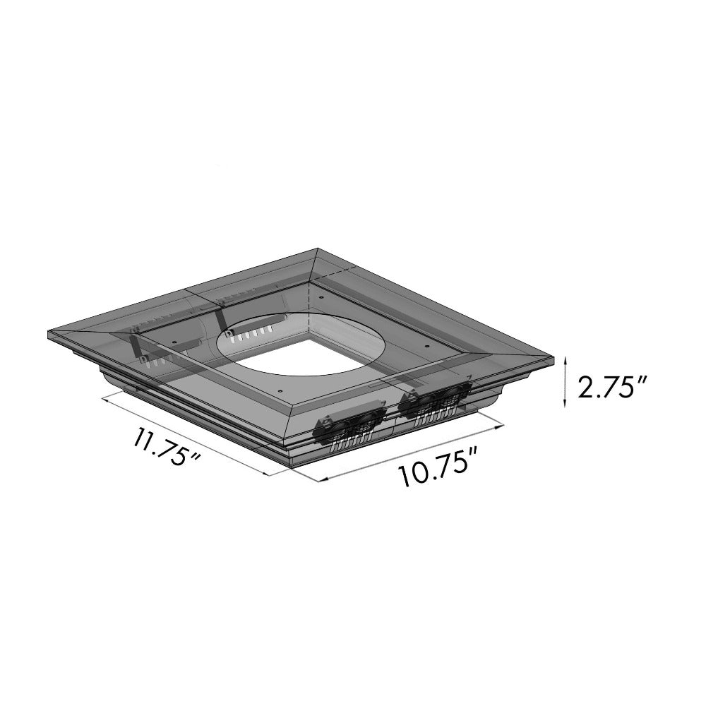 ZLINE 36 in. CrownSound™ Ducted Vent Island Mount Range Hood in Stainless Steel with Built-in Bluetooth Speakers (GL1iCRN-BT-36) - (GL1ICRNBT36) -