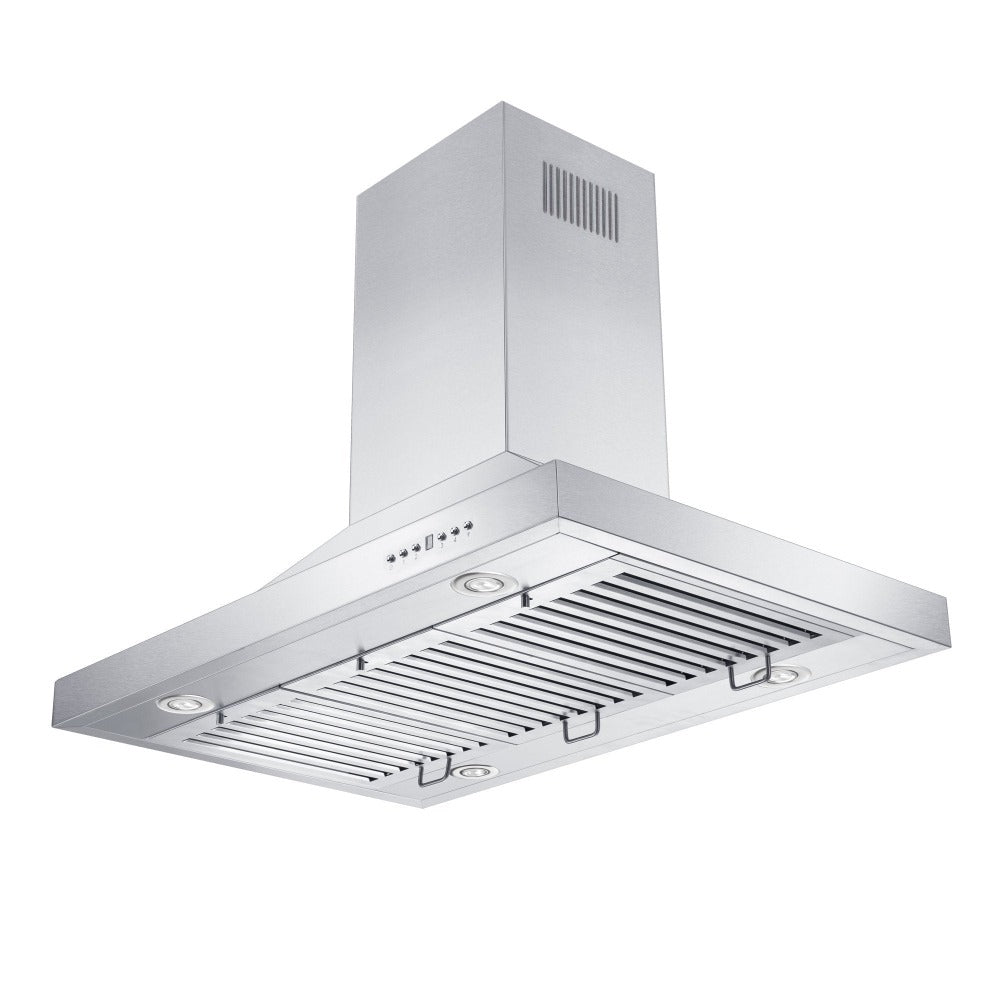 48" Ducted Island Mount Range Hood with Single Remote Blower  - 48 Inch / 400 - (GL2IRS48400) -