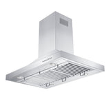 48" Ducted Island Mount Range Hood with Single Remote Blower  - 48 Inch / 400 - (GL2IRS48400) -
