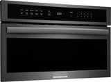 Frigidaire Gallery 30" Built-In Microwave Oven with Drop-Down Door, 1.6 Cu. Ft., Smudge-Proof Black Stainless Steel