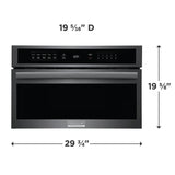 Frigidaire Gallery 30" Built-In Microwave Oven with Drop-Down Door, 1.6 Cu. Ft., Smudge-Proof Black Stainless Steel