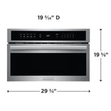 Frigidaire Gallery 30" Built-In Microwave Oven with Drop-Down Door, 1.6 Cu. Ft., Smudge-Proof Stainless Steel