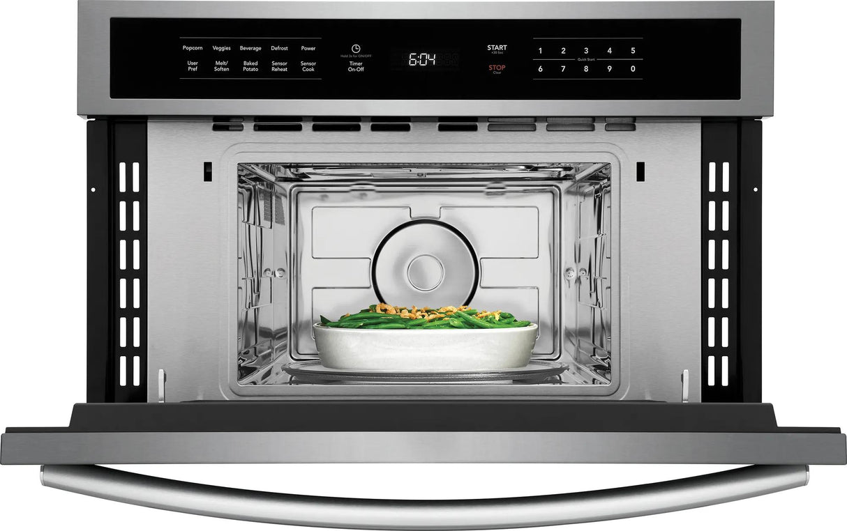 Frigidaire Gallery 30" Built-In Microwave Oven with Drop-Down Door, 1.6 Cu. Ft., Smudge-Proof Stainless Steel
