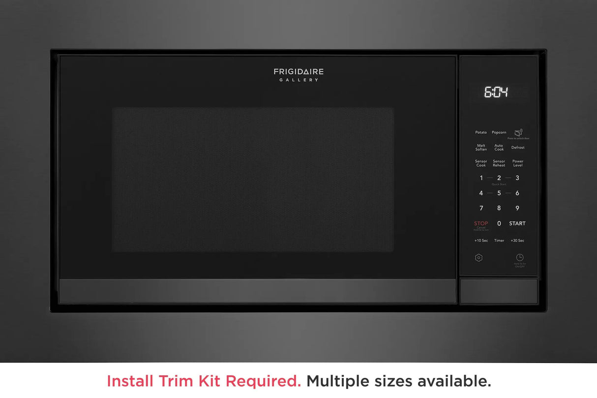 Frigidaire Gallery 2.2 Cu. Ft. Built-In Microwave with Sensor Cooking, Smudge-Proof Black Stainless Steel