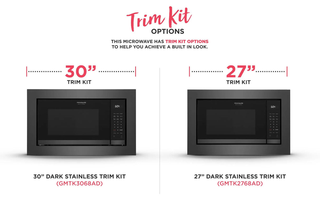 Frigidaire Gallery 2.2 Cu. Ft. Built-In Microwave with Sensor Cooking, Smudge-Proof Black Stainless Steel