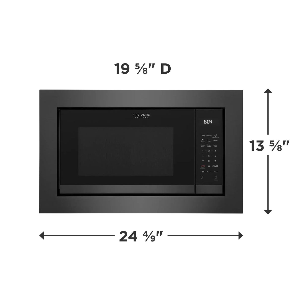 Frigidaire Gallery 2.2 Cu. Ft. Built-In Microwave with Sensor Cooking, Smudge-Proof Black Stainless Steel