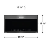 Frigidaire Gallery 1.9 Cu. Ft. Over-the-Range Microwave with Sensor Cook, Smudge-Proof Black Stainless Steel