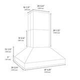 ZLINE 48 in. Island Mount Outdoor Grill Hood (GOi1-48) - (GOI148) -