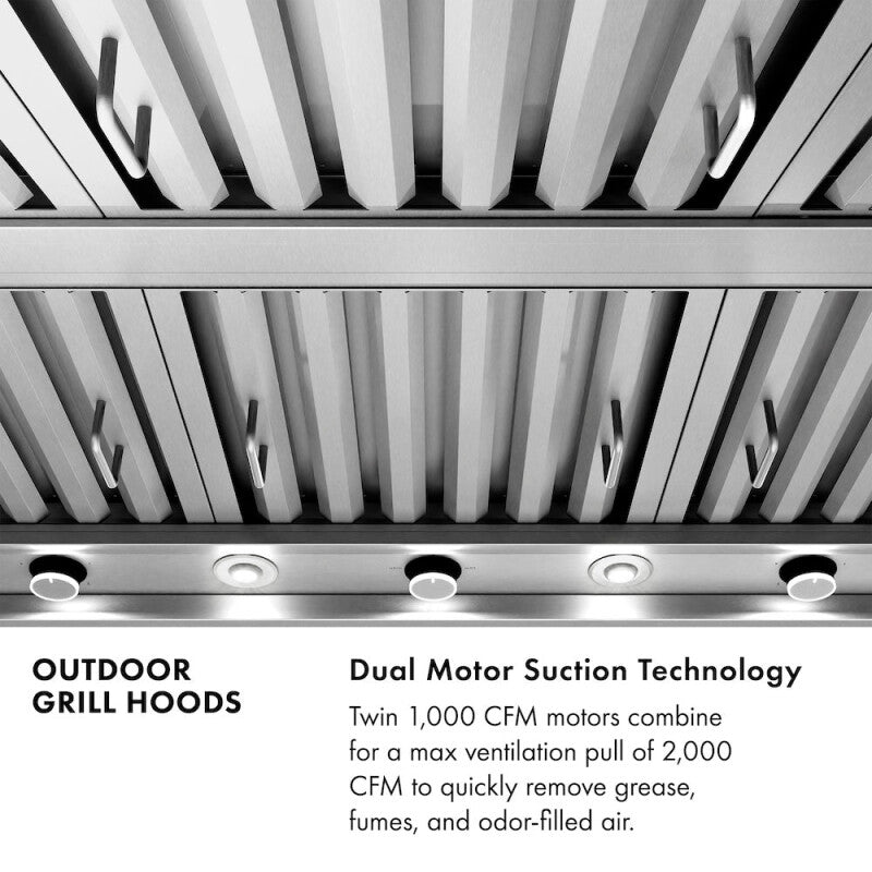 ZLINE 48 in. Island Mount Outdoor Grill Hood (GOi1-48) - (GOI148) -