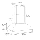 ZLINE 48 in. Island Mount Outdoor Grill Hood (GOi2-48) - (GOI248) -