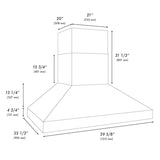 ZLINE 60 in. Wall Mount Outdoor Grill Hood (GOW1-60) - (GOW160) -