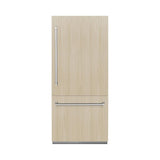 ZLINE 36 in. 19.8 cu. ft. Panel Ready Built-In Bottom Freezer Refrigerator with Water Dispenser and Ice Maker with Graphite Gray Interior (GRBIT-36) - (GRBIT36) -