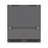 ZLINE Autograph Edition 72 in. 39.6 cu. ft. Panel Ready French Door Built-In Bottom Freezer Refrigerator with Water Dispensers and Ice Makers with Graphite Gray Interior and Champagne Bronze Accents (GRBITZ-72-CB) - (GRBITZ72CB) -