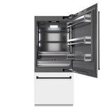 Autograph Edition 36 in. 19.8 cu. ft. Built-In Bottom Freezer Refrigerator with Water Dispenser and Ice Maker - (GRBITZWM36MB) -