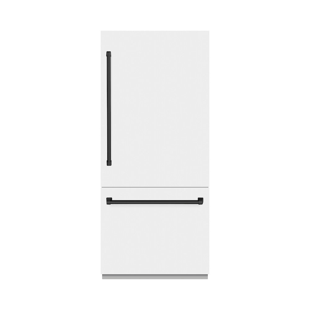 Autograph Edition 36 in. 19.8 cu. ft. Built-In Bottom Freezer Refrigerator with Water Dispenser and Ice Maker - (GRBITZWM36MB) -