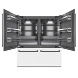 Autograph Edition 72 in. 39.6 cu. ft. French Door Built-In Bottom Freezer Refrigerator with Water Dispensers and Ice Makers - (GRBITZWM72MB) -