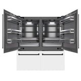 Autograph Edition 72 in. 39.6 cu. ft. French Door Built-In Bottom Freezer Refrigerator with Water Dispensers and Ice Makers - (GRBITZWM72MB) -