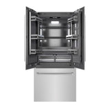 ZLINE 36 in. 19.6 cu. ft. French Door Built-In Bottom Freezer Refrigerator with Water Dispenser and Ice Maker in Stainless Steel with Graphite Gray Interior (GRBIV-304-36) - (GRBIV30436) -