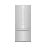ZLINE 36 in. 19.6 cu. ft. French Door Built-In Bottom Freezer Refrigerator with Water Dispenser and Ice Maker in Stainless Steel with Graphite Gray Interior (GRBIV-304-36) - (GRBIV30436) -